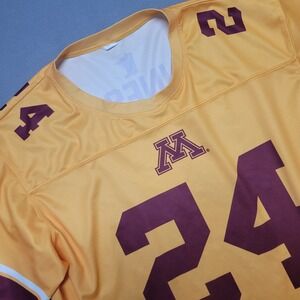 Minnesota Golden Gophers Football Jersey XL Gold Maroon Number 24 NCAA Fan Gear